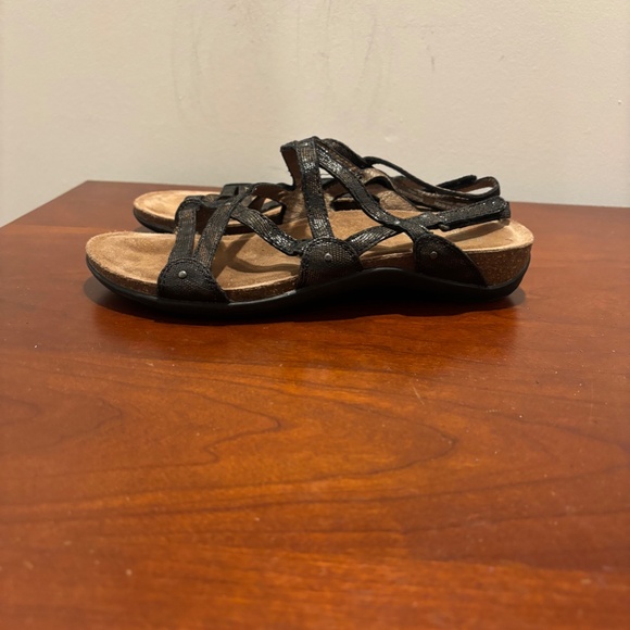 Dansko Women's Jovie Coffee Swirl Leather Slingback Strappy Sandals Size 38/7.5 - Picture 3 of 7